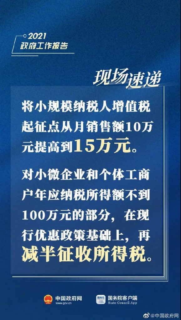 2021兩會重磅消息！增值稅起征點提高！